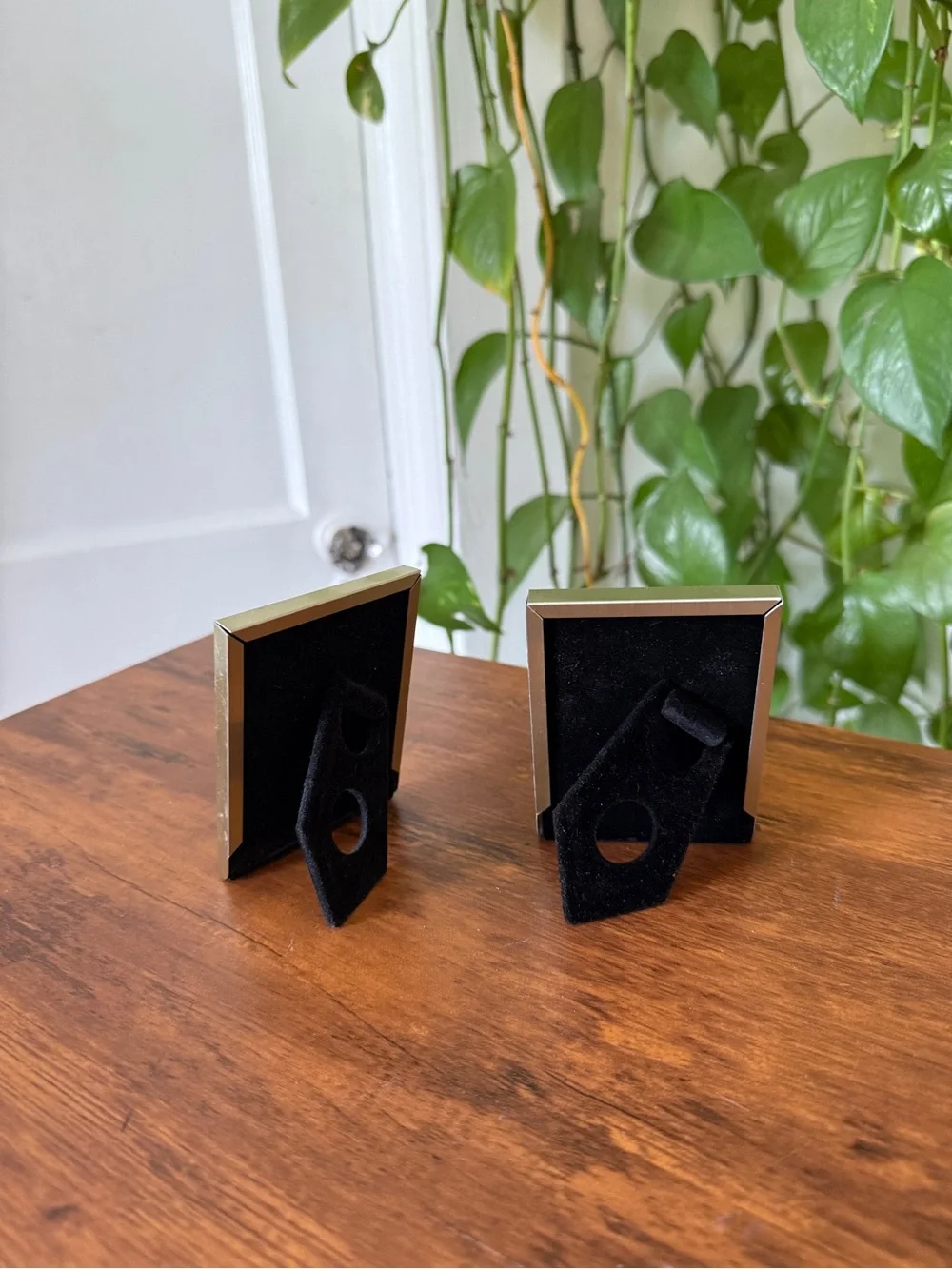 Set of 2 Brushed Gold Picture Frames small vintage